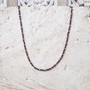 Delicate Silver Garnet Gemstone Bead Necklace