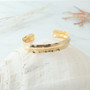 gold boho luxe cuff bracelet