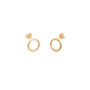 infinity stud earrings in gold