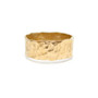 wide gold hammered ring