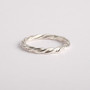 braided silver ring