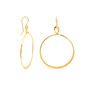 18k gold plated, 30mm diameter round loop earrings
