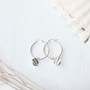 large silver hoops with charms, sterling silver large silver hoops with charms, sterling silver