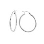 plain 28mm round silver hoop earrings plain 28mm round silver hoop earrings