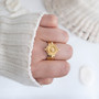 large gold coin ring, womens