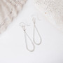 Silver Teardrop Goddess Drop Earrings