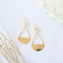gold plated teardrop shaped earrings