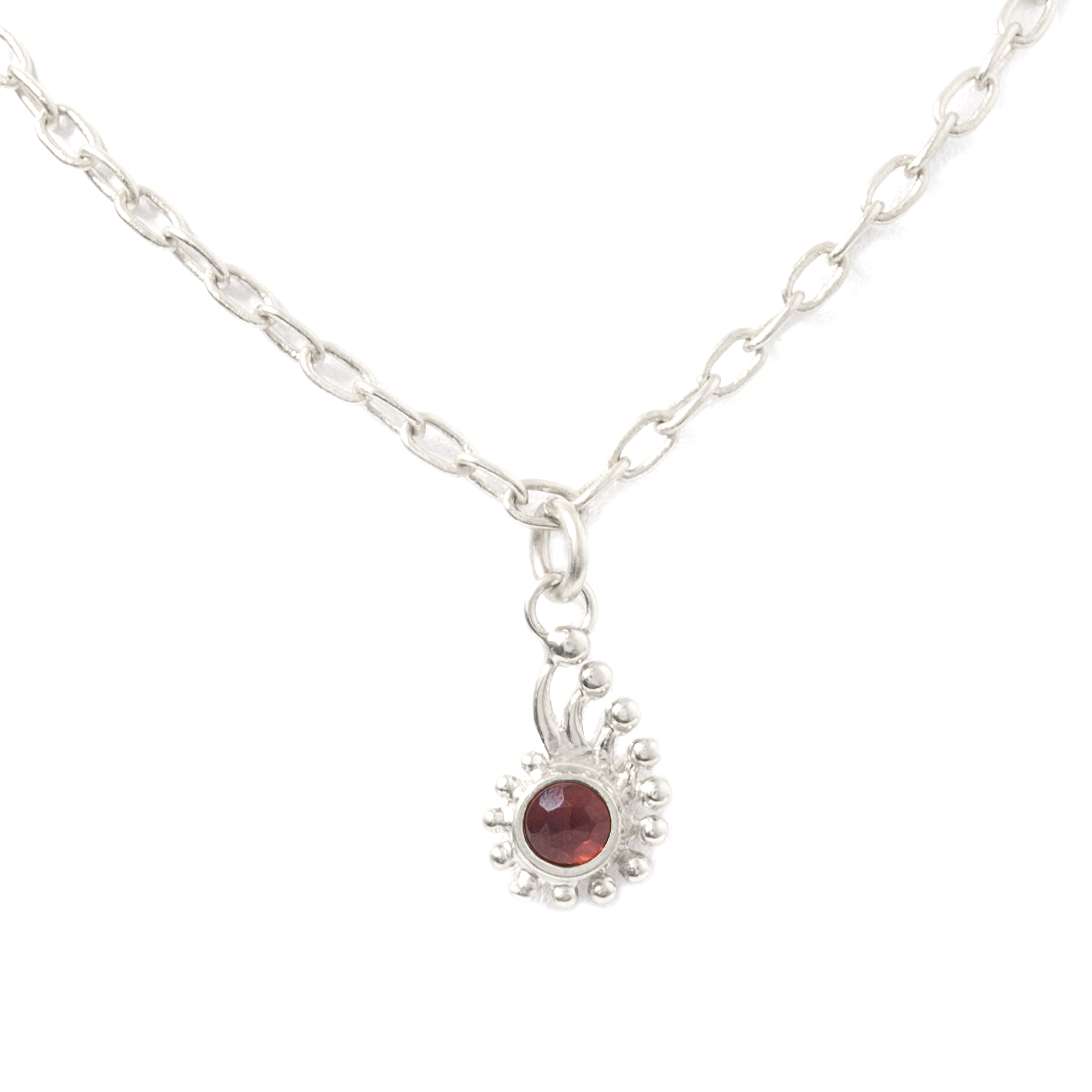 BG garnet pendant 961 - Metal: Silver 925 - rhodium, Stone: Garnet ::  CzechCrystal.com