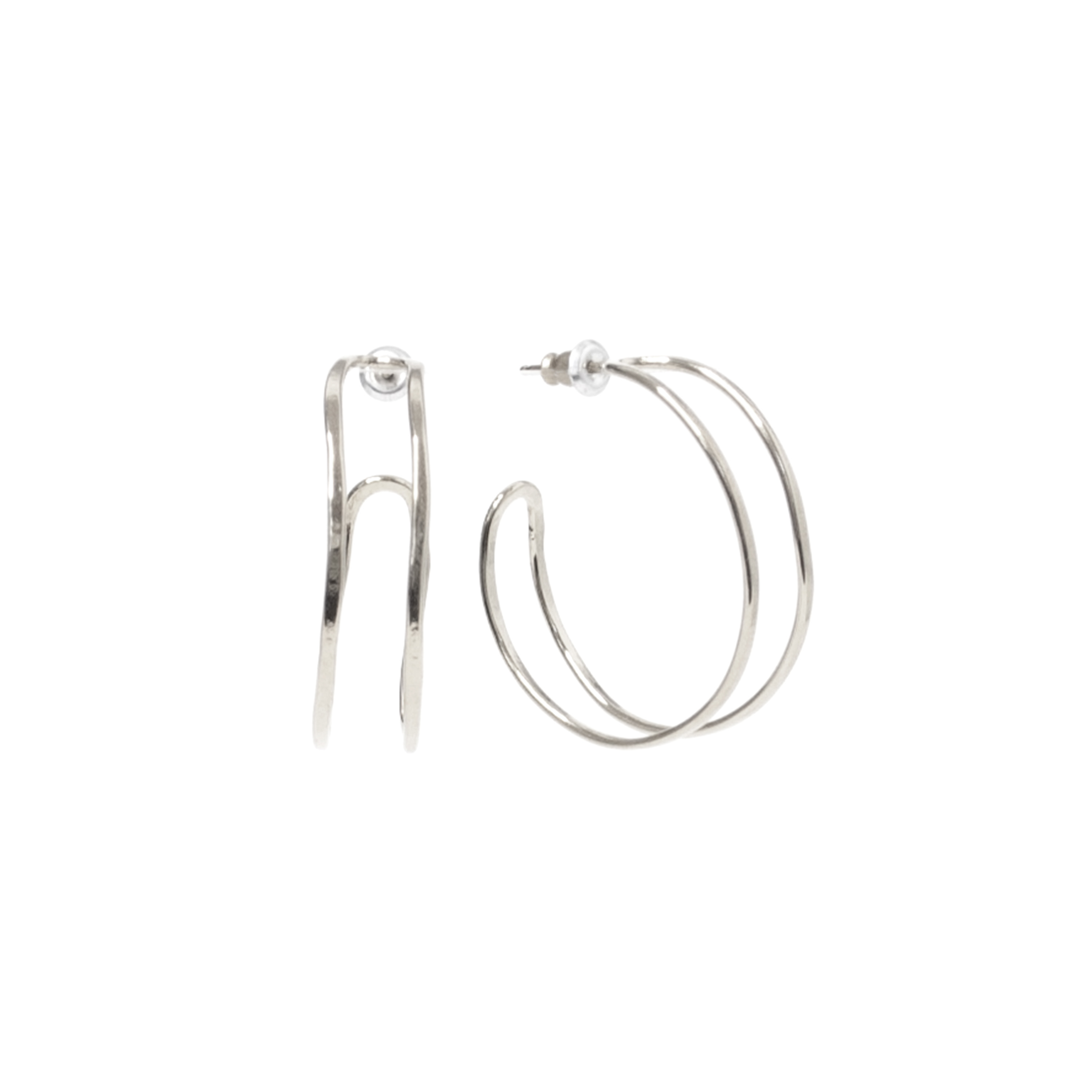 Exaggerated Golden/ Silvery Hoop Earrings Hip Hop Minimalist - Temu