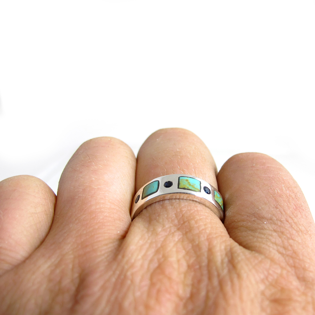 Abalone Shell and 14kt Yellow Gold Inlay Ring