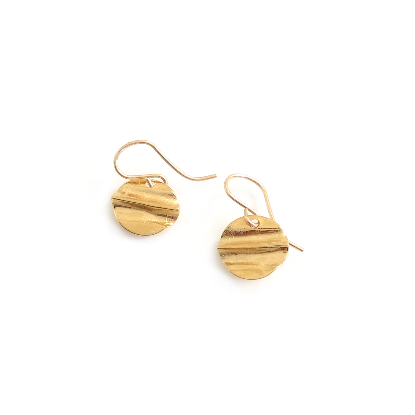 Gold Coin Hoop Earrings