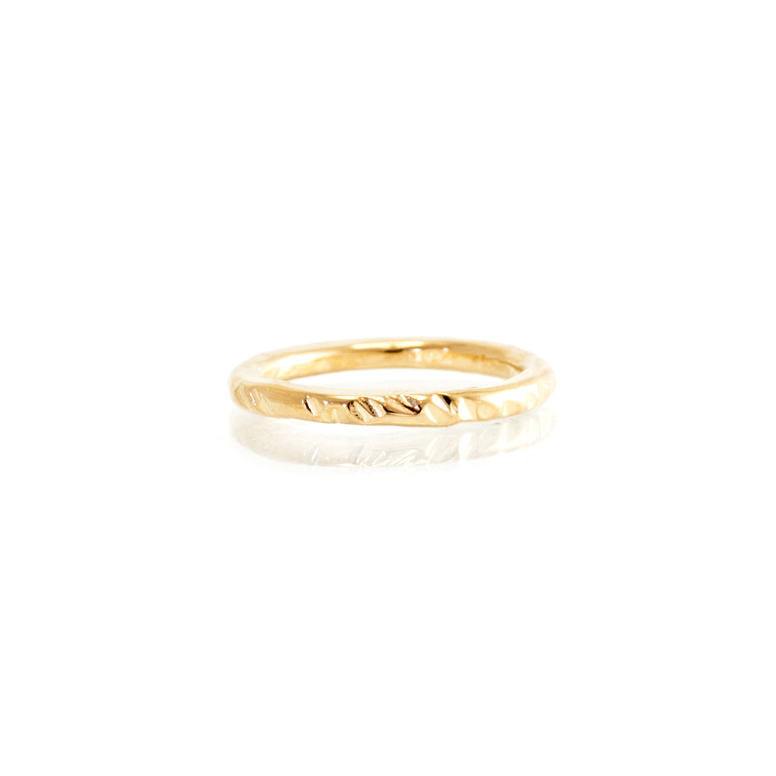 Gold Hammered Stacking Ring: Choose from Gold or Silver