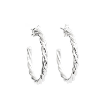 Shop Silver Rope Hoops: Choose from Gold or Silver