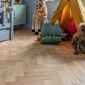 V4 Flooring  ZB108 Description: Smooth Sanded & Hard Wax Oiled Rustic Oak Bevelled Block 14mm x 400 x 90 mm