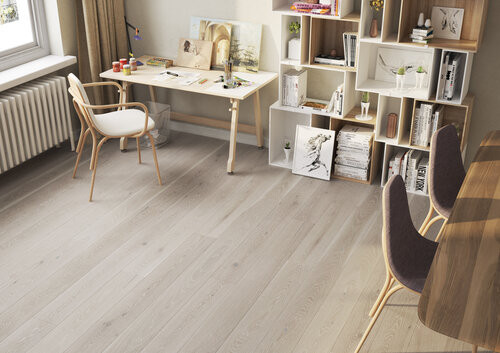 Timba Floor 5G 14 x 180 Clay Grey Brushed Matt Lacquered Oak