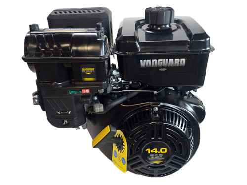 14hp Briggs & Stratton Vanguard 400 Series Engine, Horizontal 1"x3-21/32" Shaft, Recoil Start, Dual Ball Bearings, Cyclonic Air Filter *flush mount muffler* (25V332-0006)