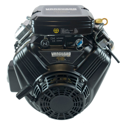 18hp Vanguard Horizontal 3-21/64"L (2-1/4" Taper) Shaft, Fuel Pump, Electric Start, Side Mount Muffler, Briggs & Stratton Engine (356447-0614)