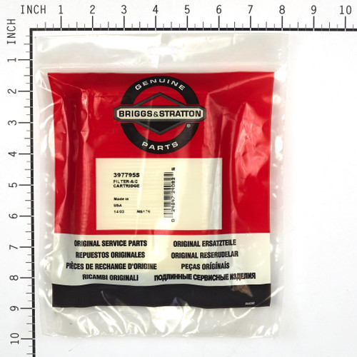 BRIGGS FILTER, AIR 397795S; USES 399039 PRE FILTER Briggs   Stratton Engine Parts (BS-397795S)