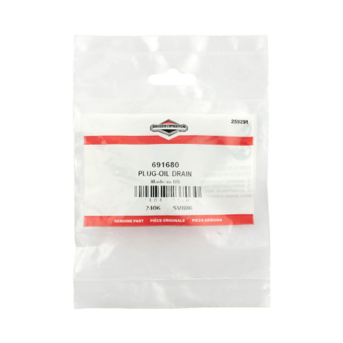 691680 PLUG-OIL DRAIN Briggs & Stratton Engine Parts (BS-691680)