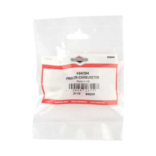 BRIGGS Primer-Carburetor 694394 Briggs & Stratton Engine Parts (BS-694394)