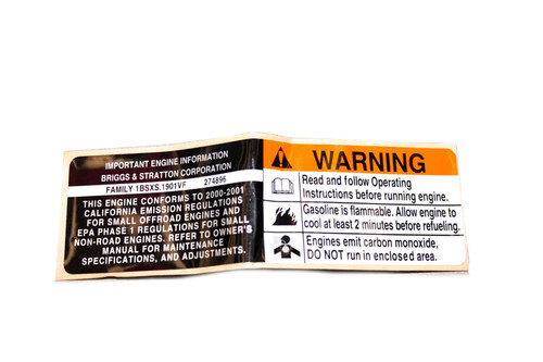 696035 LABEL-EMISSIONS Briggs & Stratton Engine Parts (BS-696035)