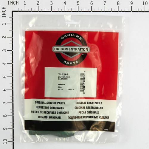 BRIGGS FILTER-PRE CLEANER 710268; GOES WITH 710266 AIR FILTER Briggs & Stratton Engine Parts (BS-710268)