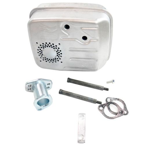 Muffler 795997, replaces 697349 on vertical OHV engines starting with the model numbers 28, 31, and 33, Briggs & Stratton Engine Parts (BS-795997)