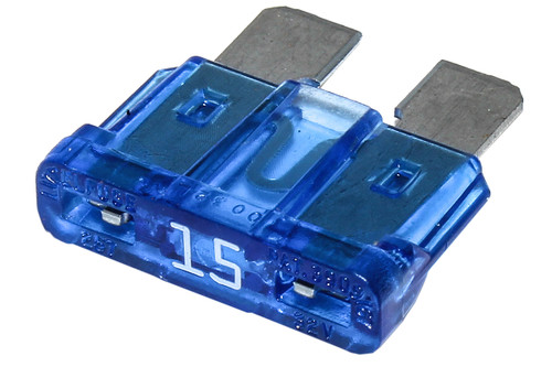 15 AMP, BLADE TYPE FUSE ATO/ATC,  LT BLUE Waytek Wire (FUSE-46215)