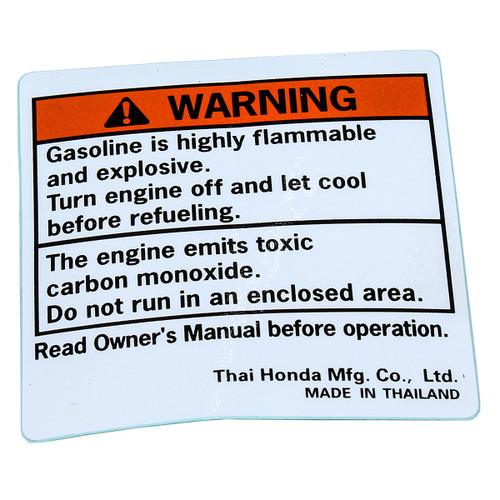 87516-z6j-000 AC Cover Information Decal GX25-35 HONDA (HO-87516Z6J000)