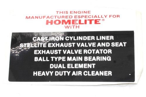 Decal Engine Homelite Handheld Equipment Parts (HOM-46435)