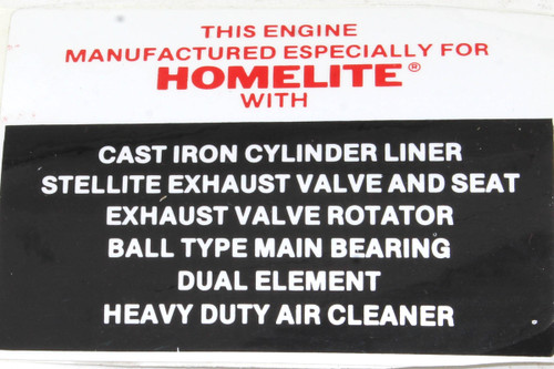 Decal Engine Homelite Handheld Equipment Parts (HOM-46435)