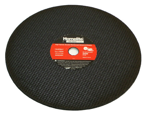 HOMELITE Cutoff Saw Concrete/Masonary Blade, 14"x5/32"x1", 5400 RPM Homelite Handheld Equipment Parts (HOM-49559)