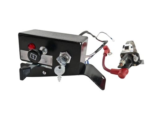 Key switch assembly for Kawasaki engines - mount on left side of engine looking at the shroud (KAW-KEY-COMBO-L)