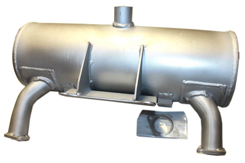 Muffler, Center exhaust above shaft, Fits Command Big Block CH940-CH1000 Kohler Engines (KO-6206806S)