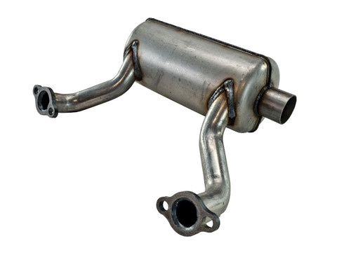 Muffler fits 7000 Series and 18-28hp Courage Series twin cylinder vertical shaft engines, Kohler Engine Parts (KO-MUFFLER-48)