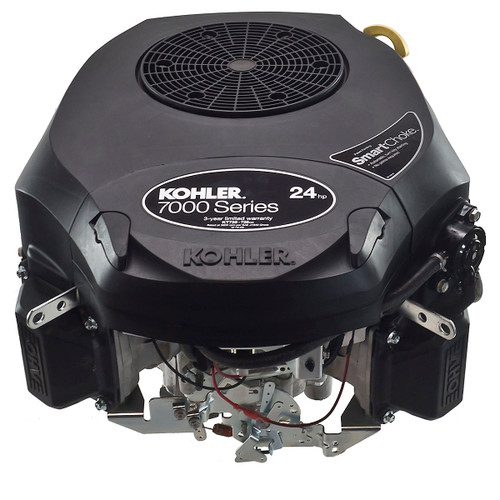 24hp Kohler 7000 Series Engine, Vertical 1x3-5/32 Shaft, Shaft Drilled & Tapped 7/16-20, Electric Start, 15 Amp Alternator, Lower Profie Air Cleaner (KT735-3090)