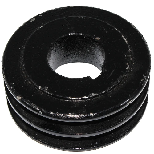 Idler Pulley, DOUBLE GROOVE O.D. 3.48 I.D. 1.32 AND KEYED .375. (PU-3.48-1.32-KEYED)