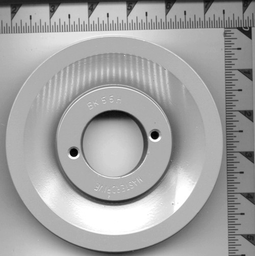 Pulley, Taper Lock, 5-1/4" OD, Tappers from 1-5/8" to 1-9/16" ID, For 5/8" belt Two Hub Mount Holes On 2" Center Master Drive Lawnmower Parts (PULLEY-BK55H)