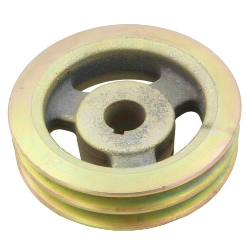Pulley, 1/2" Belt 2 Groove Vee Drive, 5.438" OD X 1" Keyed Shaft ID X 1.393" HT,  1.375" Offset Hub Briggs & Stratton Engine Parts (PULLEY-DRIVE-V-1)