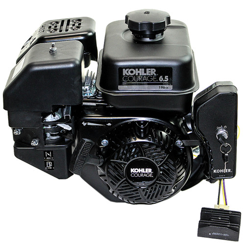 6.5hp Kohler Courage Overhead Valve Horizontal 3/4x2-7/16 Shaft, Recoil & Electric Start, 10 Amp Alternator, Cast Iron Bore, Low oil alert, Kohler Engine (SH265-3031)