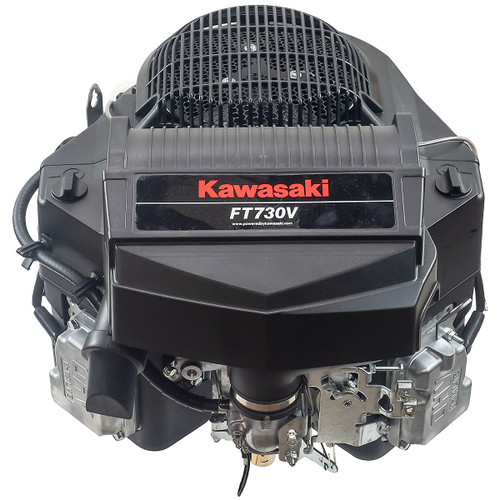 24hp Kawasaki Commercial Engine, Vertical 1-1/8"x4-9/32" Keyed Shaft, Electric Start, Fuel Pump, 20 Amp Alternator, Integrated Vortical Air Filter (FT730V-S10-R)
