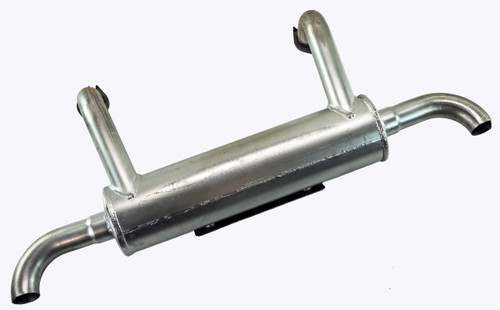 Muffler (above deck mounting) to fit Briggs & Stratton Vertical 61E, 61E, 61A, 61G engines, dual exhaust (BS-MUFFLER-94)