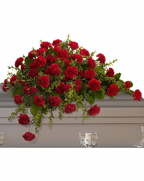 All Carnation Casket Spray-T242-2A