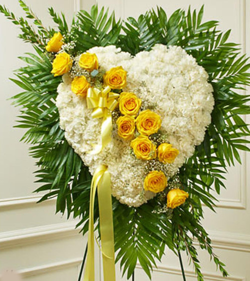 Yellow and White Heart-FNSTH-03