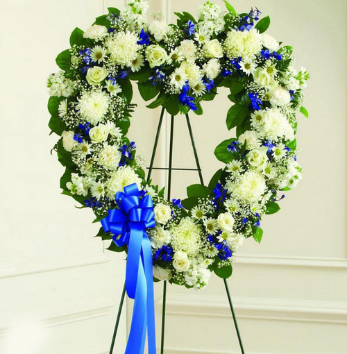 White and Blue Hollow Heart-FNHOL-012