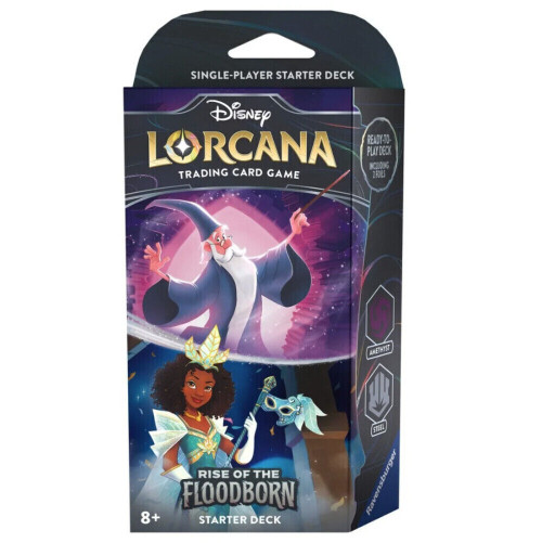 Lorcana Rise of the FloodBorn Starter Deck - Amethyst & Steel