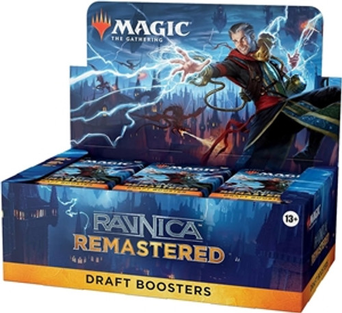 Ravnica Remastered Sealed Draft Booster Display Box

1-2 cards of rarity Rare or higher in every pack; 3-5 Uncommon cards; 9-11 Common cards; 1 Traditional Foil card replaces a Common in 33% of boosters.

Each pack contains 15 cards. Booster display box contains 36 packs.