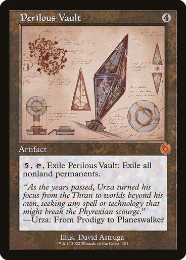 Perilous Vault (#101) (Retro Border) (Retro Schematics) (BRR) (Foil)