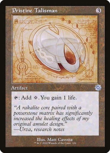 Pristine Talisman (#106) (Retro Border) (Retro Schematics) (BRR) (Foil)