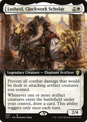 Losheel, Clockwork Scholar (C21) (Extended Art)